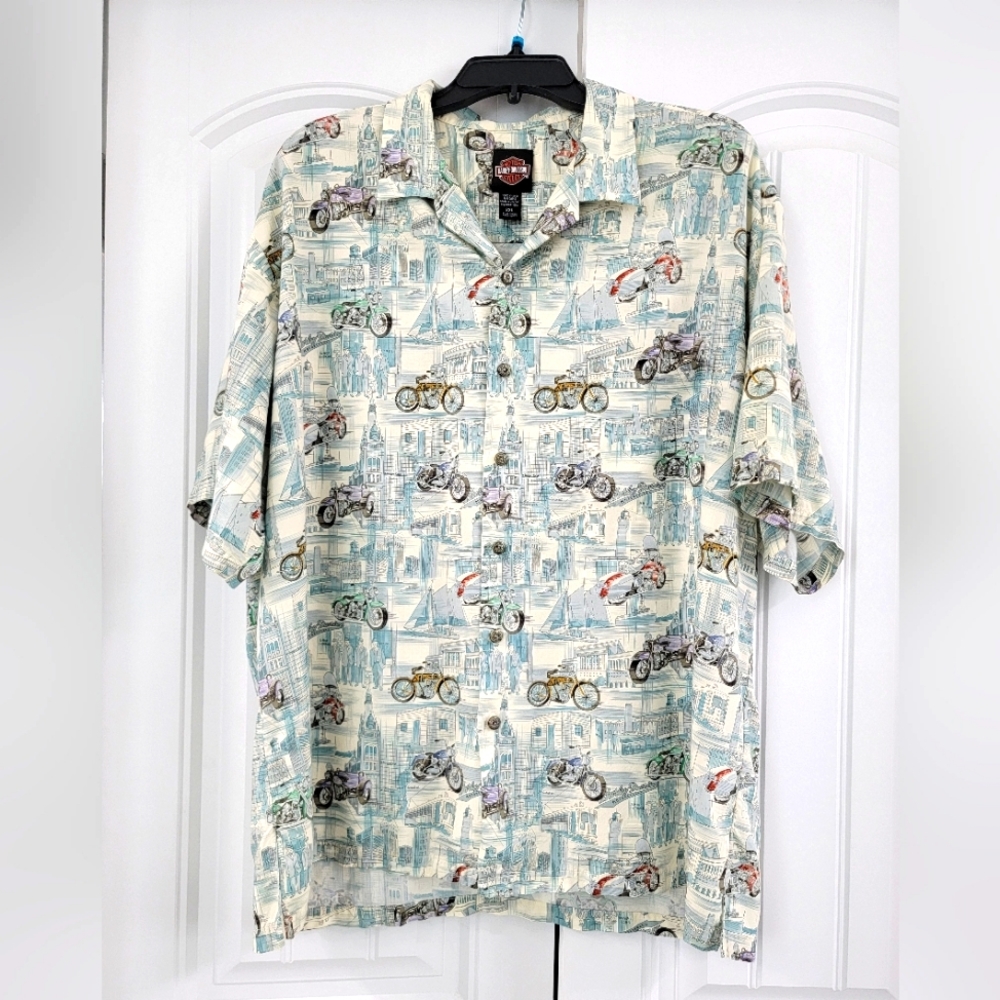 Harley-davidson button-down shirt